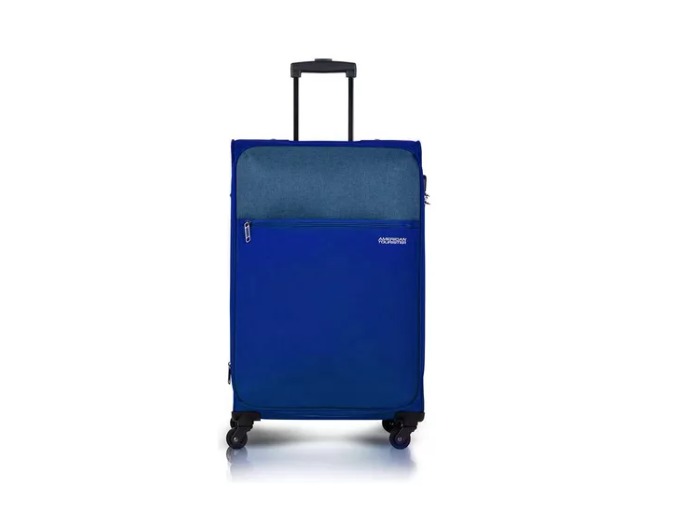 MALETA AMERICAN TOURISTER FRANKFURT PARA CABINA NEGRA Y AZUL MARINO